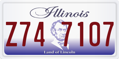 IL license plate Z747107