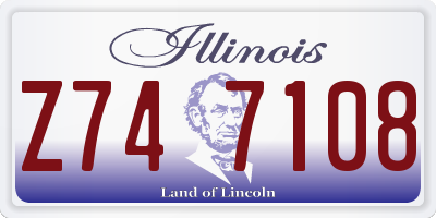 IL license plate Z747108