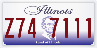 IL license plate Z747111