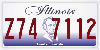 IL license plate Z747112
