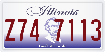 IL license plate Z747113