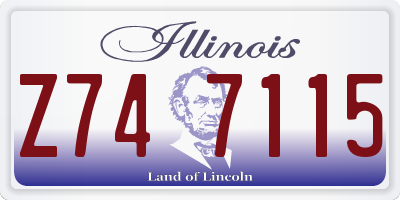IL license plate Z747115