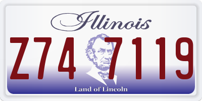 IL license plate Z747119