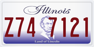 IL license plate Z747121