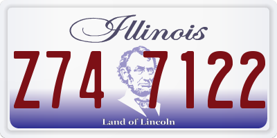 IL license plate Z747122