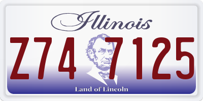 IL license plate Z747125