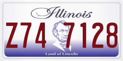 IL license plate Z747128