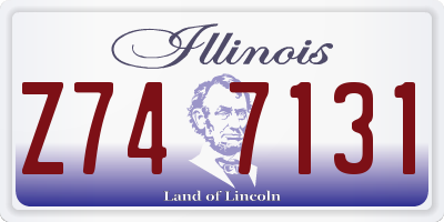 IL license plate Z747131