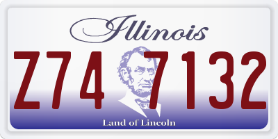 IL license plate Z747132