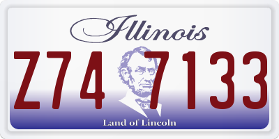IL license plate Z747133