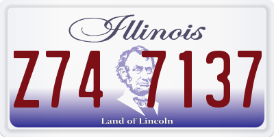 IL license plate Z747137