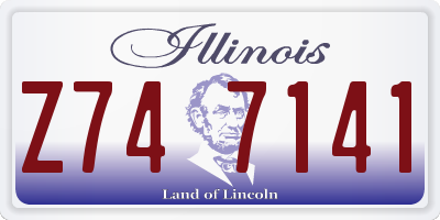 IL license plate Z747141