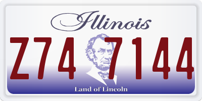 IL license plate Z747144