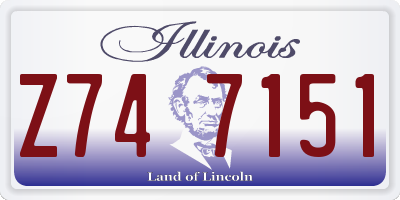 IL license plate Z747151