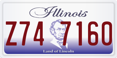 IL license plate Z747160