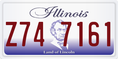 IL license plate Z747161