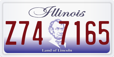 IL license plate Z747165