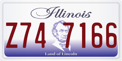 IL license plate Z747166