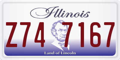 IL license plate Z747167
