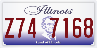 IL license plate Z747168