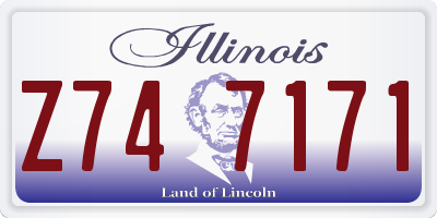 IL license plate Z747171