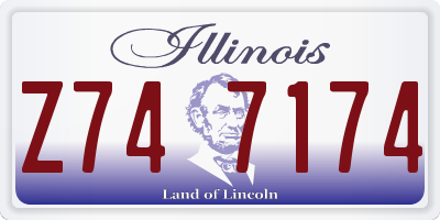 IL license plate Z747174