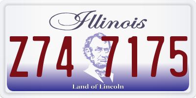 IL license plate Z747175