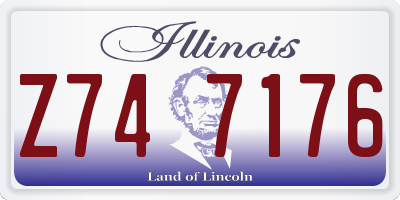 IL license plate Z747176