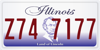 IL license plate Z747177