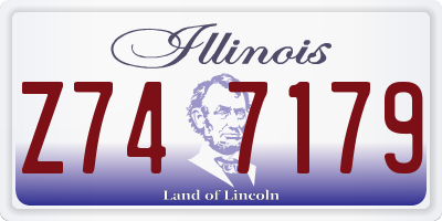 IL license plate Z747179