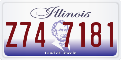 IL license plate Z747181