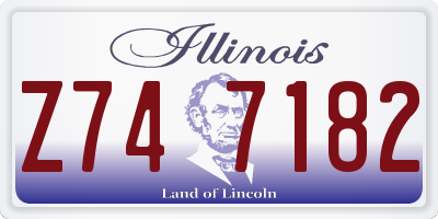 IL license plate Z747182