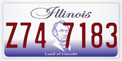 IL license plate Z747183