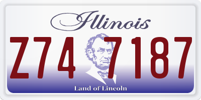 IL license plate Z747187