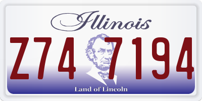 IL license plate Z747194