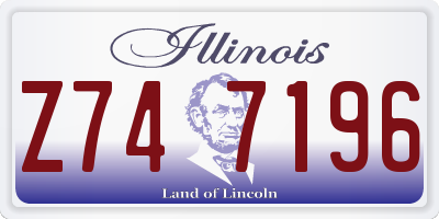 IL license plate Z747196