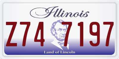 IL license plate Z747197