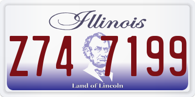 IL license plate Z747199