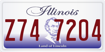 IL license plate Z747204