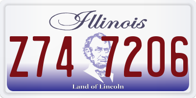 IL license plate Z747206