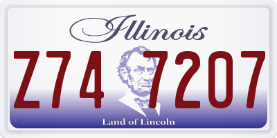 IL license plate Z747207
