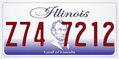 IL license plate Z747212