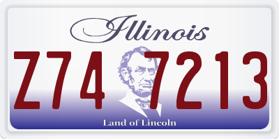 IL license plate Z747213