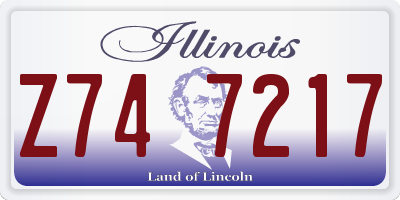 IL license plate Z747217