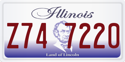IL license plate Z747220