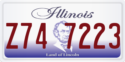 IL license plate Z747223