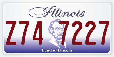 IL license plate Z747227