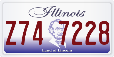 IL license plate Z747228