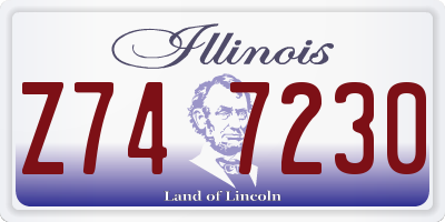 IL license plate Z747230