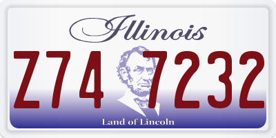 IL license plate Z747232